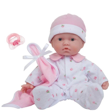 JC TOYS La Baby Soft 11in. Baby Doll, Pink with Blanket, Caucasian 13107